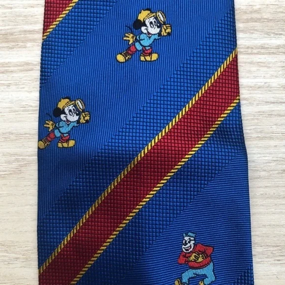 Disney Collection Silk Tie Royal Blue/Red!